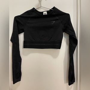Gymshark - VITAL SEAMLESS 2.0 LONG SLEEVE CROP TOP size small